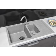 Гранітна кухонна мийка Lexona Omnia сіра