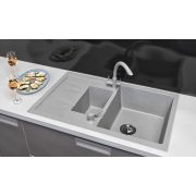 Гранітна кухонна мийка Lexona Omnia сіра