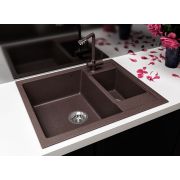Гранитная кухонная мойка Lexona Omnia Compact коричневая