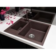 Гранитная кухонная мойка Lexona Omnia Compact коричневая