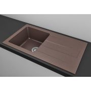  Гранітна кухонна мийка Lexona REYN коричнева з краном 