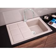  Гранітна кухонна мийка Lexona RIO авена з краном 