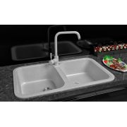 Гранітна кухонна мийка Lexona ROYAL сіра