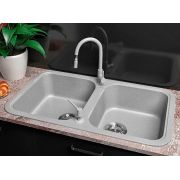 Гранітна кухонна мийка Lexona ROYAL сіра