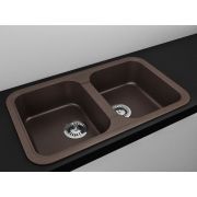 Гранитная кухонная мойка Lexona ROYAL коричневая