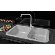 Гранітна кухонна мийка Lexona ROYAL сіра