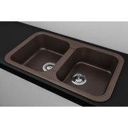Гранитная кухонная мойка Lexona ROYAL коричневая