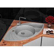 Кутова кухонна мийка Lexona SEVELIN сіра