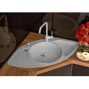 Кутова кухонна мийка Lexona SEVELIN сіра