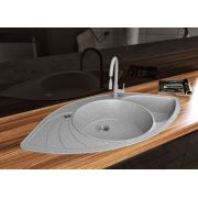 Кутова кухонна мийка Lexona SEVELIN сіра