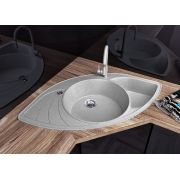 Кутова кухонна мийка Lexona SEVELIN сіра