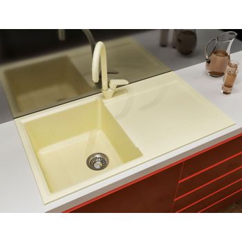 Гранитная кухонная мойка  Lexona SOFIA бежевая 118