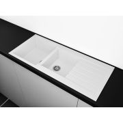 Гранітна кухонна мийка Lexona Status біла