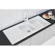Гранітна кухонна мийка Lexona Status біла