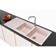 Гранітна кухонна мийка Lexona Status авена з краном 