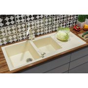 Гранітна кухонна мийка Lexona Status бежева