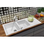 Гранітна кухонна мийка Lexona Status біла