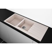 Гранітна кухонна мийка Lexona Status авена з краном 