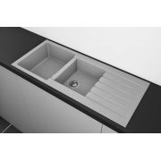 Гранітна кухонна мийка Lexona Status сіра