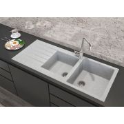Гранітна кухонна мийка Lexona Status сіра
