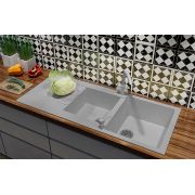 Гранітна кухонна мийка Lexona Status сіра