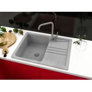 Гранітна кухонна мийка Lexona ULTRA COMPACT сіра