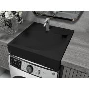 Черный Умывальник, Раковина, над стиральную машину Status Lif Black