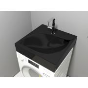 Черный Умывальник, Раковина, над стиральную машину Status Lif Black