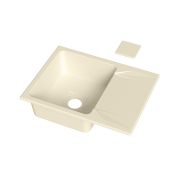 Гранитная кухонная мойка Lexona Neva Compact бежевая со смесителем
