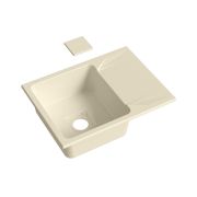 Гранитная кухонная мойка Lexona Neva Compact бежевая со смесителем