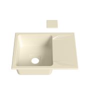 Гранитная кухонная мойка Lexona Neva Compact бежевая со смесителем
