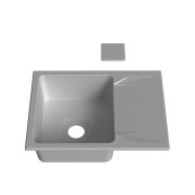 Гранітна кухонна мийка Lexona Neva Compact сіра з краном 