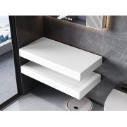 Подвійна стільниця під умивалник, в ванну,  литий мрамор, 100 см, Status