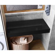 Столешница под умывальник, в ванную, литой мрамор, 100 см, Status Black