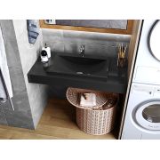 Столешница под умывальник, в ванную, литой мрамор, 100 см, Status Black