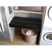 Столешница под умывальник, в ванную, литой мрамор, 100 см, Status Black