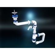 Сифон эконом место, для раковины, умывальника  STATUS 0781 с подключением стиральной машины