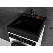 Черный Умывальник, Раковина, над стиральную машину Status Kraft Black Right