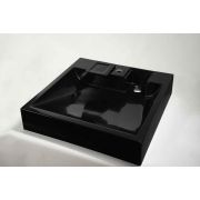 Черный Умывальник, Раковина, над стиральную машину Status Kraft Black Right
