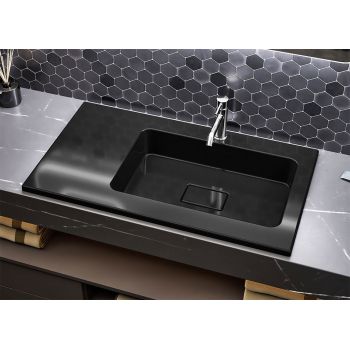 Умивальник накладний Status Vega Low 80 L Black