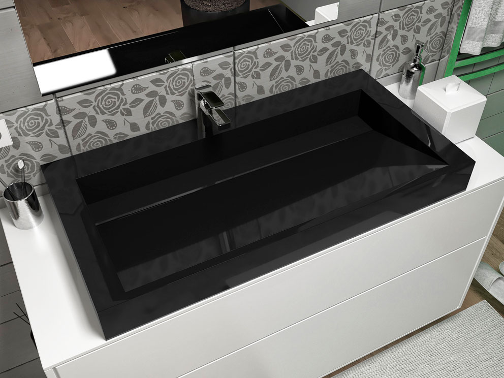 Умывальник, Раковина, накладной Status Boho 100 Black