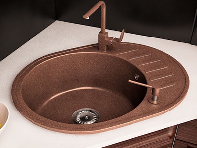 Купить кухонную коричневую мойку в Киеве