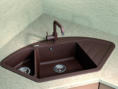 Заказать коричневую мойку для кухни недорого