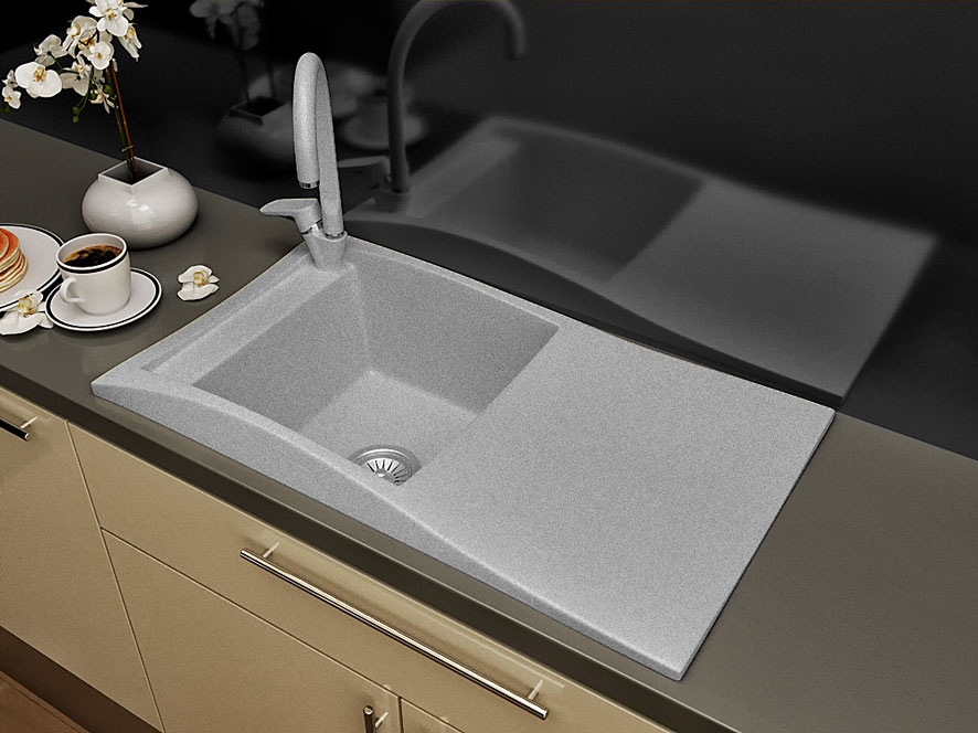Гранітна кухонна мийка Lexona Aston Compact Сфрий