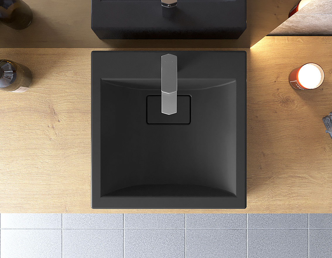 Умивальник, Раковина, накладний Status Neil 40 Black